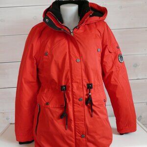 Superdry Ladies Red Winter Parka  Coat 12